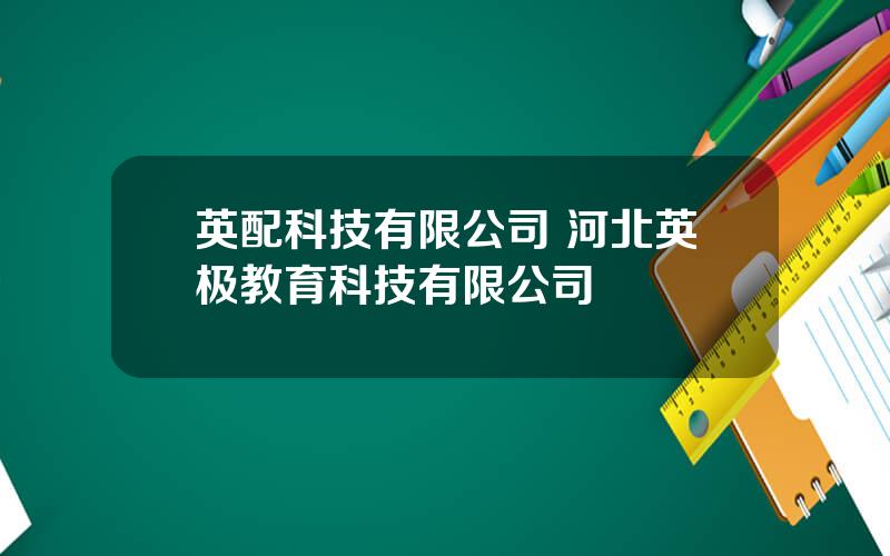 英配科技有限公司 河北英极教育科技有限公司